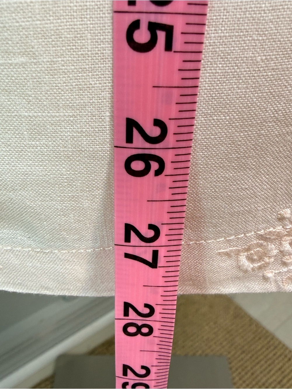 Saint Tropez West 100% Linen Embroidered Sleeveless Blush Pink Tunic TopM Ballet - Picture 5 of 8